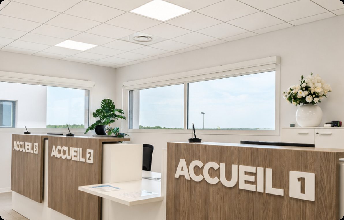 Banque d'accueil du centre d'ophtalmologie de Cahors-Sud