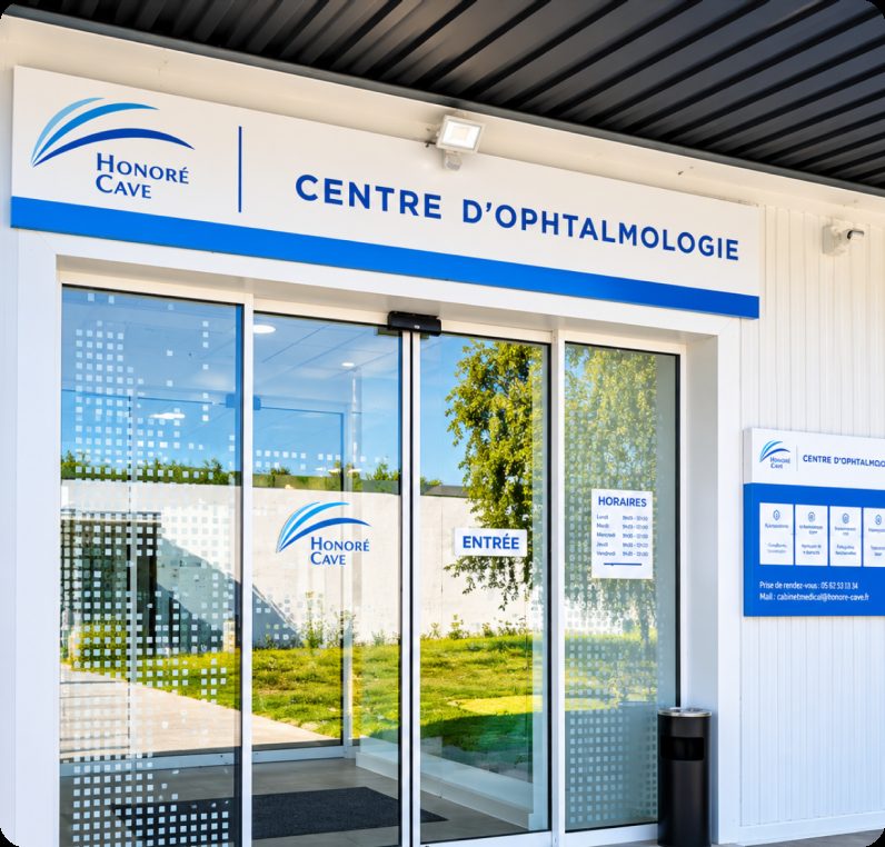 Entrée du centre d'ophtalmologie de Castelsarrasin