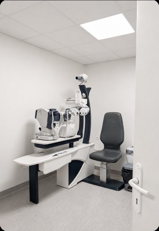 Salle d'examen du centre d'ophtalmologie de Caussade
